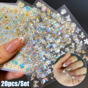 20pcs/Set 3D Gold Butterfly