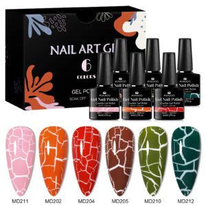 Set 6pcs Crackle Gel