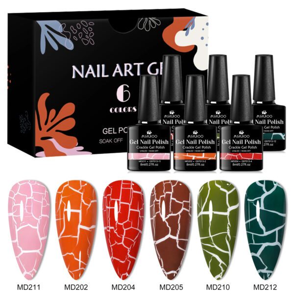 Set 6pcs Crackle Gel