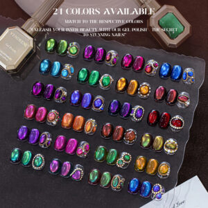 3 24 Colors Gemstone Cat Eye