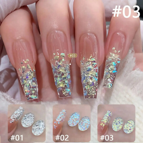 Set 3pcs 10ml Light Strobe Sequin