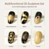4 3D Metal Embossed Gel