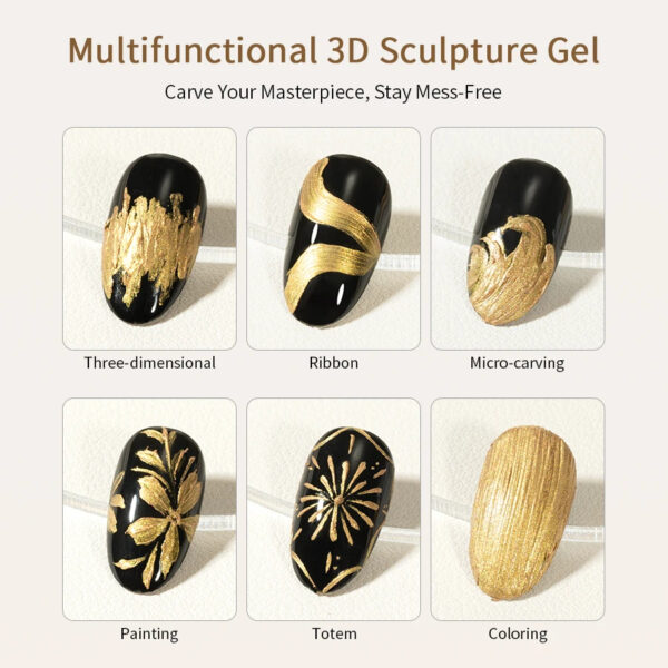 4 3D Metal Embossed Gel