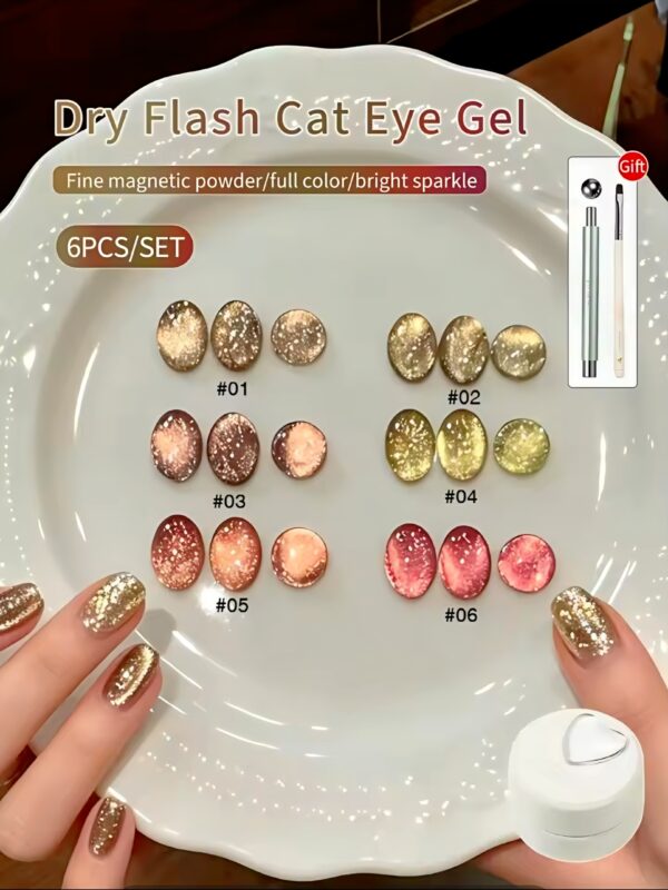 Set 6pcs 5g Flash Cat Eye